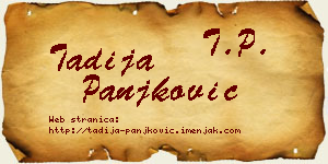 Tadija Panjković vizit kartica